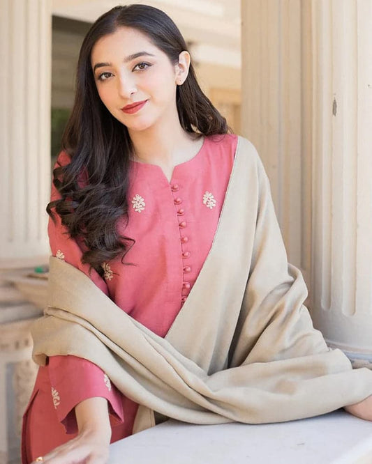 AYSLIN Premium Air-Jet Dhanak – 3 PC Heavy Embroidered Unstitched Winter Suit