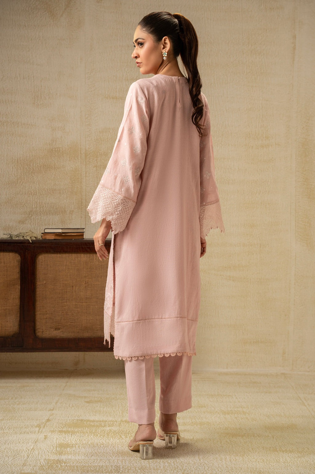 UNSTITCHED DYED EMBROIDERED SUIT