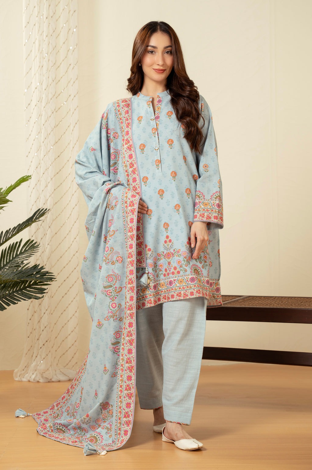 UNSTITCHED PRINTED SUIT