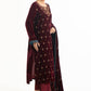 STITCHED EMBROIDERED VELVET SHIRT DUPATTA
