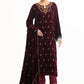 STITCHED EMBROIDERED VELVET SHIRT DUPATTA