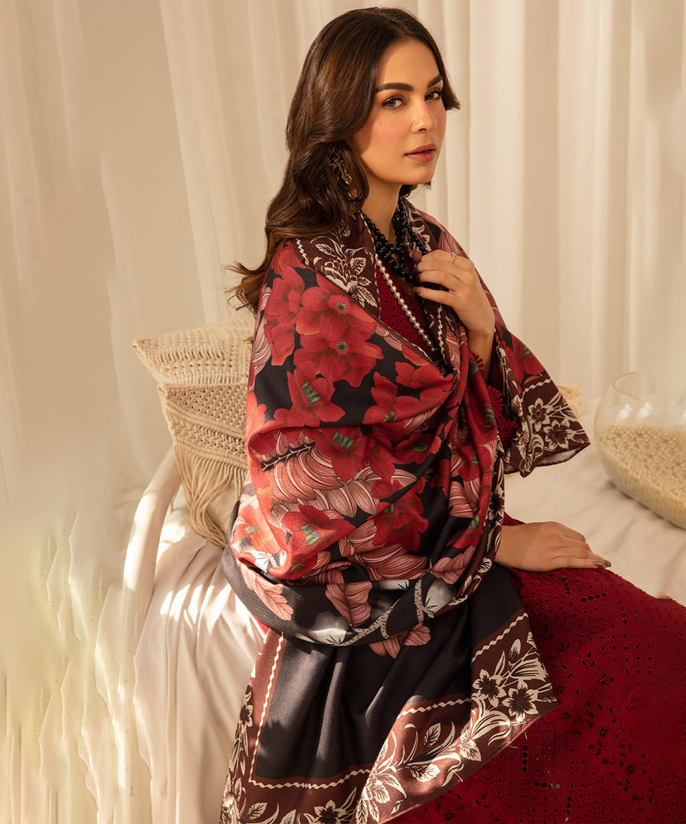 DeCLARE Premium Dhanak – 3 PC Heavy Boring Embroidered Unstitched Winter Suit