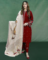 URGE Premium Air-Jet Dhanak – 3 PC Heavy Embroidered Unstitched Winter Suit