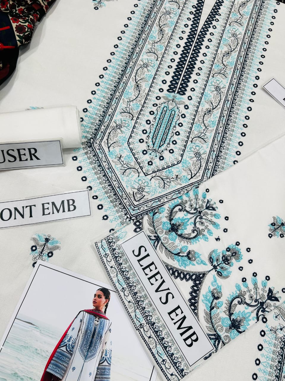 LAAM Premium Air-Jet Dhanak – 3 PC Heavy Embroidered Unstitched Winter Suit