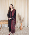 AISLING Premium Dhanak – 3 PC Embroidered Patch Unstitched Winter Suit