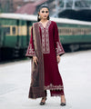 IZEL Premium Air-Jet Dhanak – 3 PC Heavy Embroidered Unstitched Winter Suit
