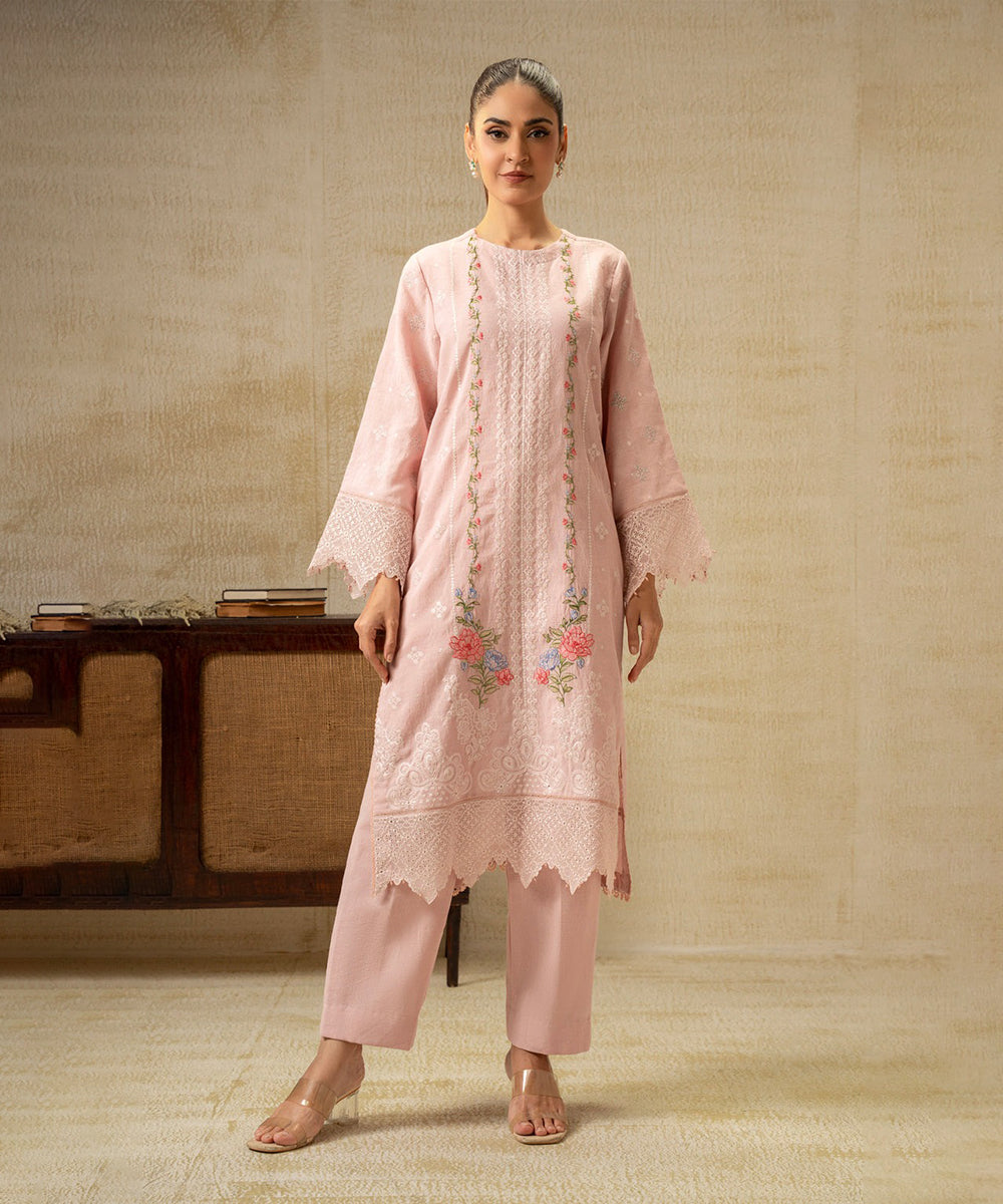 UNSTITCHED DYED EMBROIDERED SUIT