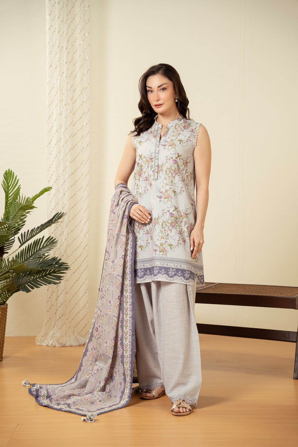 UNSTITCHED PRINTED SUIT