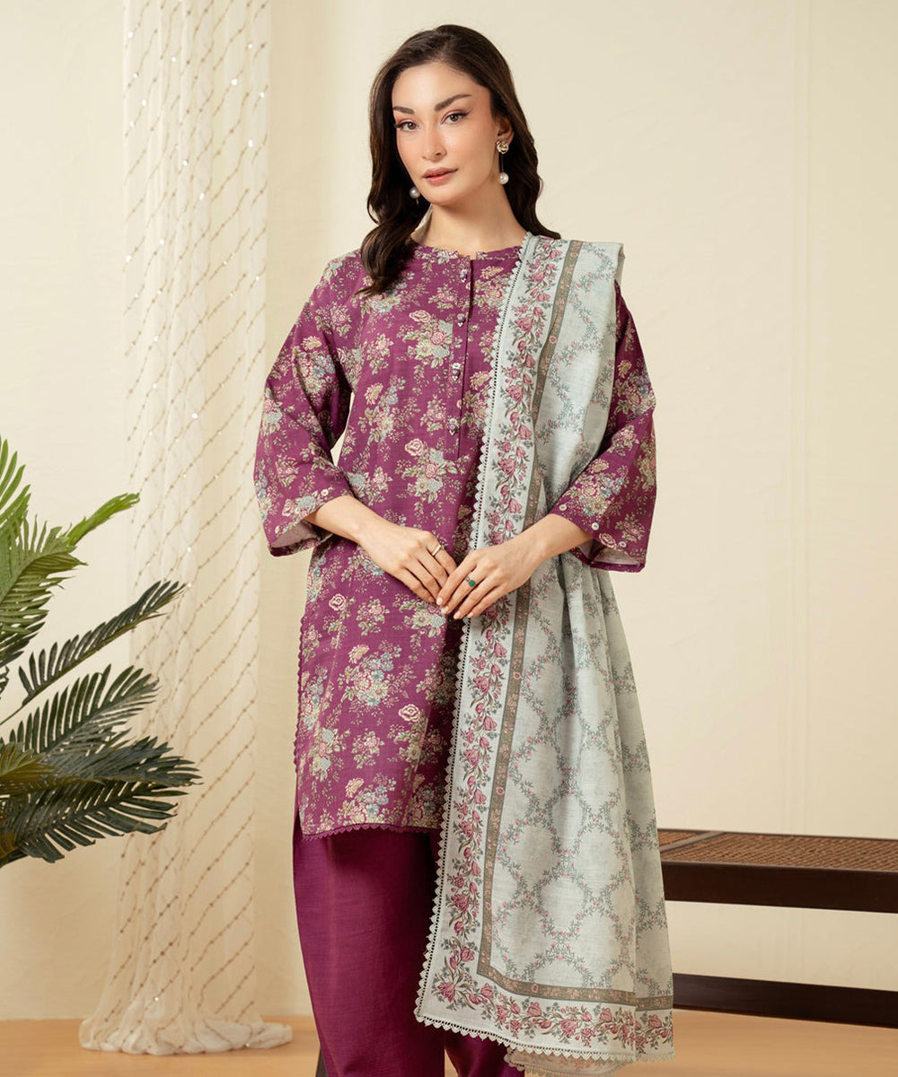 UNSTITCHED PRINTED SUIT