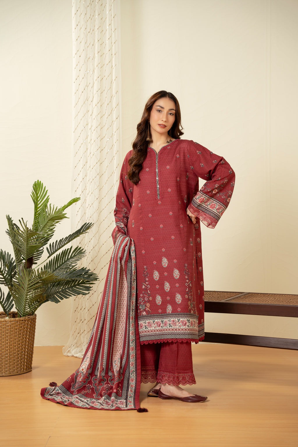 UNSTITCHED PRINTED SUIT