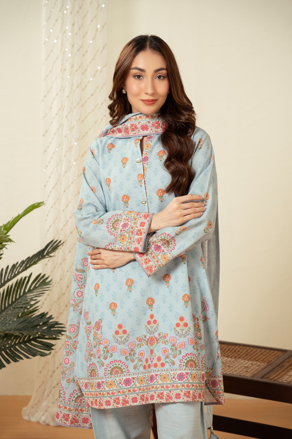 UNSTITCHED PRINTED SUIT