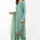 STITCHED EMBROIDERED RAW SILK SUIT